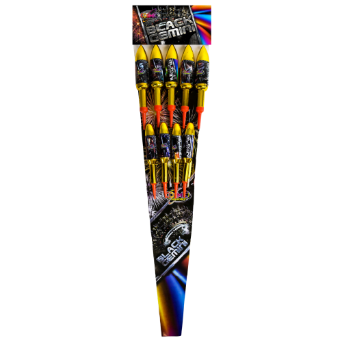 Cosmic Fireworks Black Gemini - 1.3G Rocket Pack