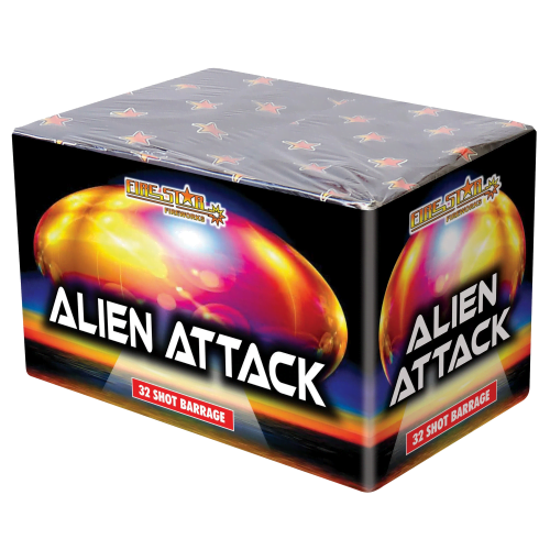 Firestar Fireworks Alien Attack - 32 Shot Single Ignition Barrage