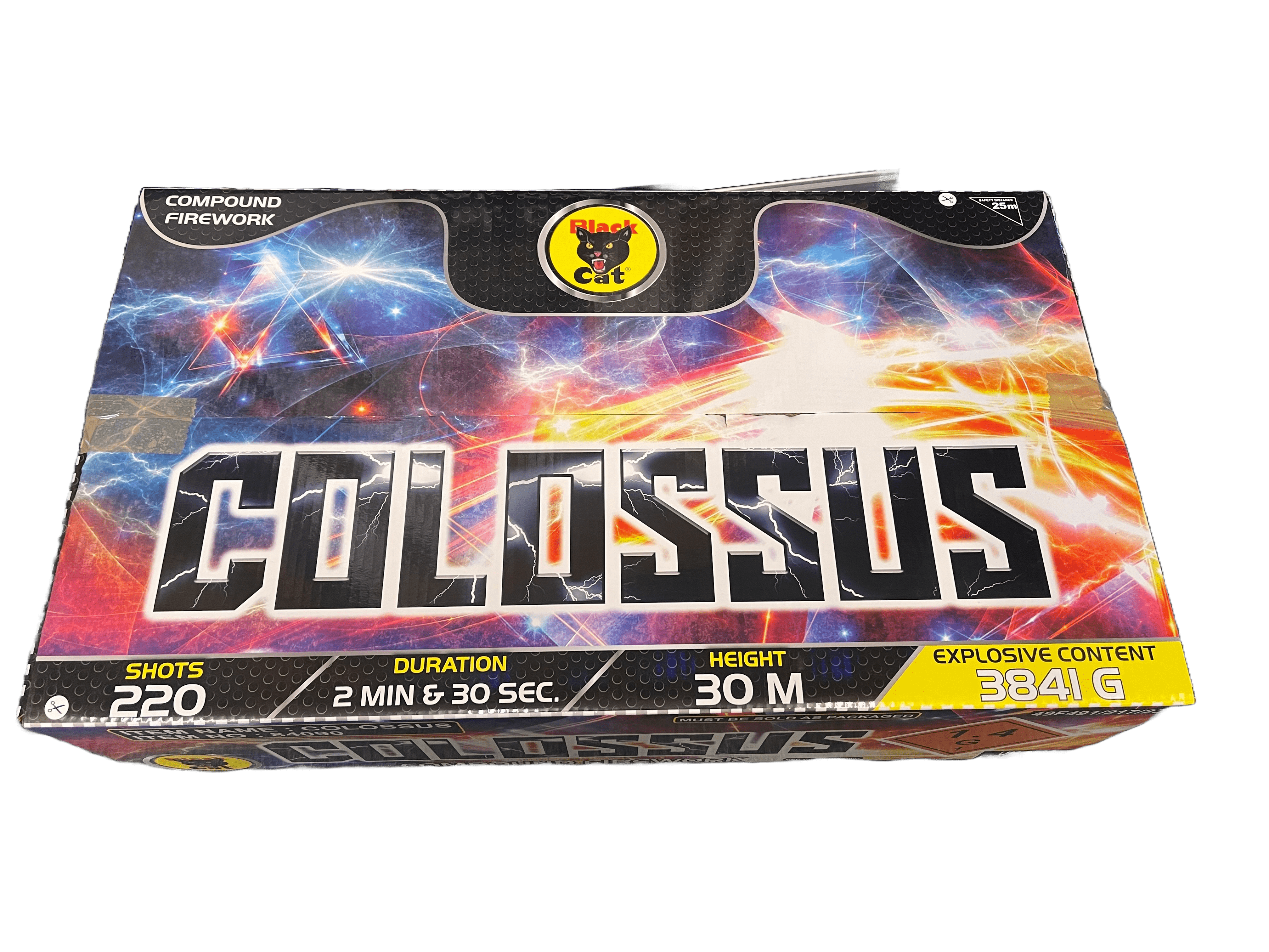 Colossus 220 Shots Compound Barrage by Black Cat Fireworks UK